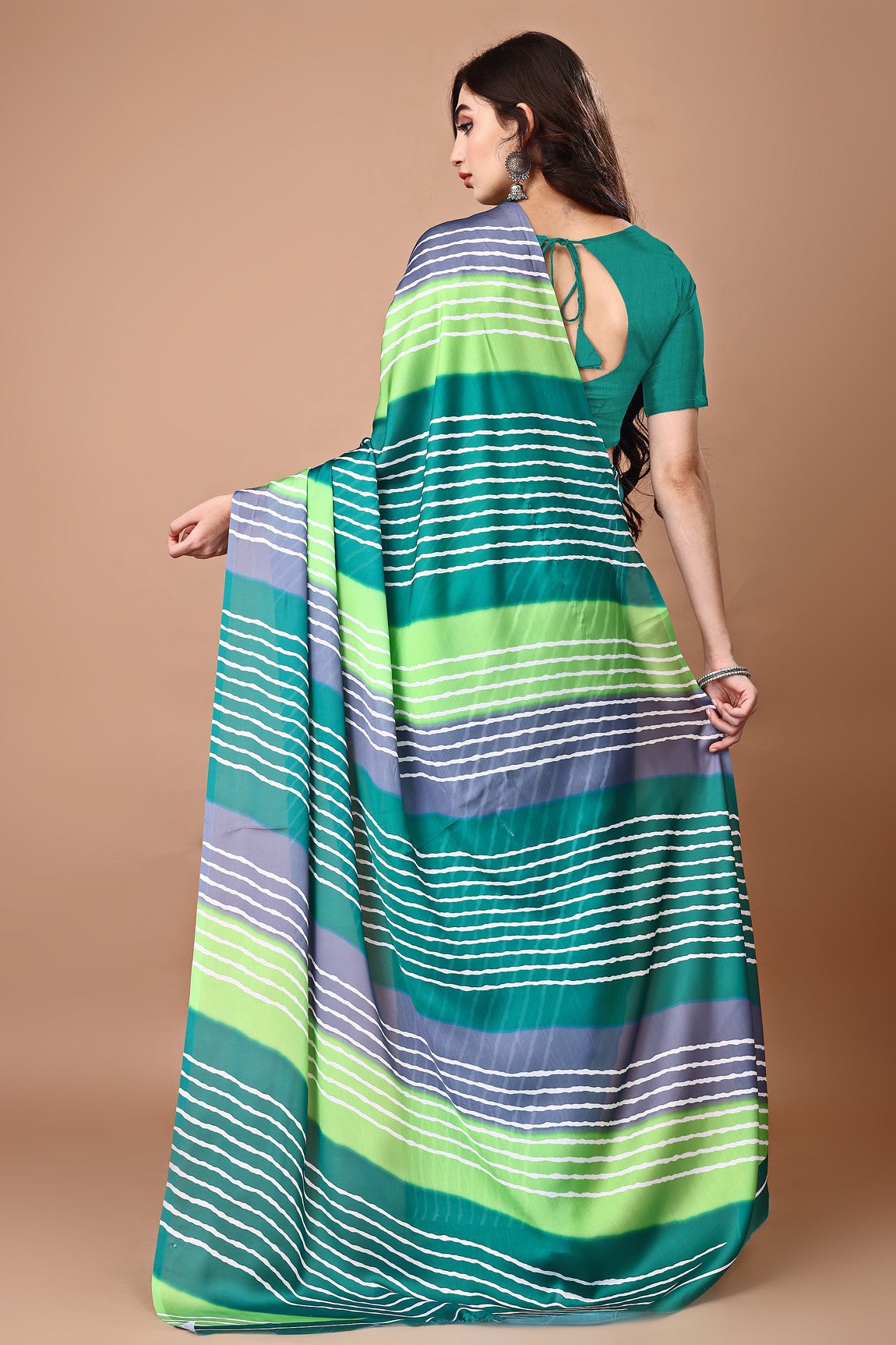 Molly Brown Stylish & Beautiful Satin Georgette Digitally Printed Party Wear Sarees with Blouse Piece