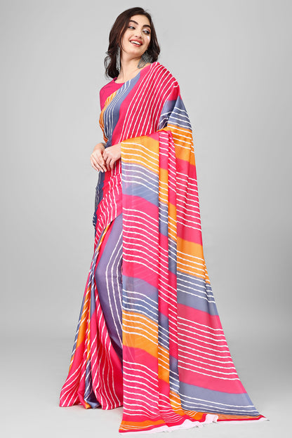 Molly Brown Stylish & Beautiful Satin Georgette Digitally Printed Party Wear Sarees with Blouse Piece