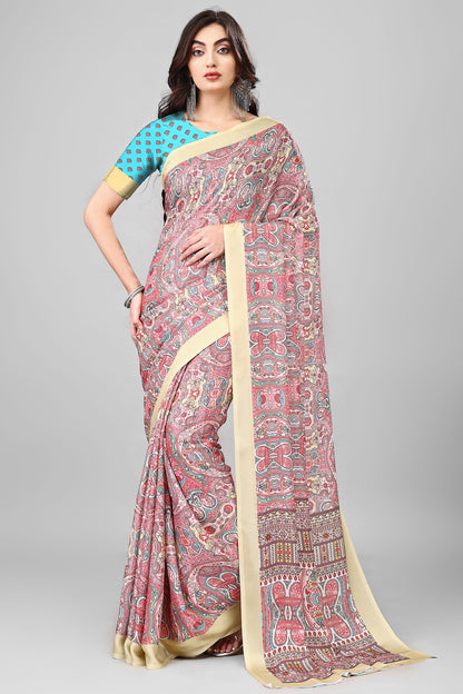 Molly Brown Stylish & Beautiful Satin Georgette Digitally Printed Party Wear Sarees with Blouse Piece